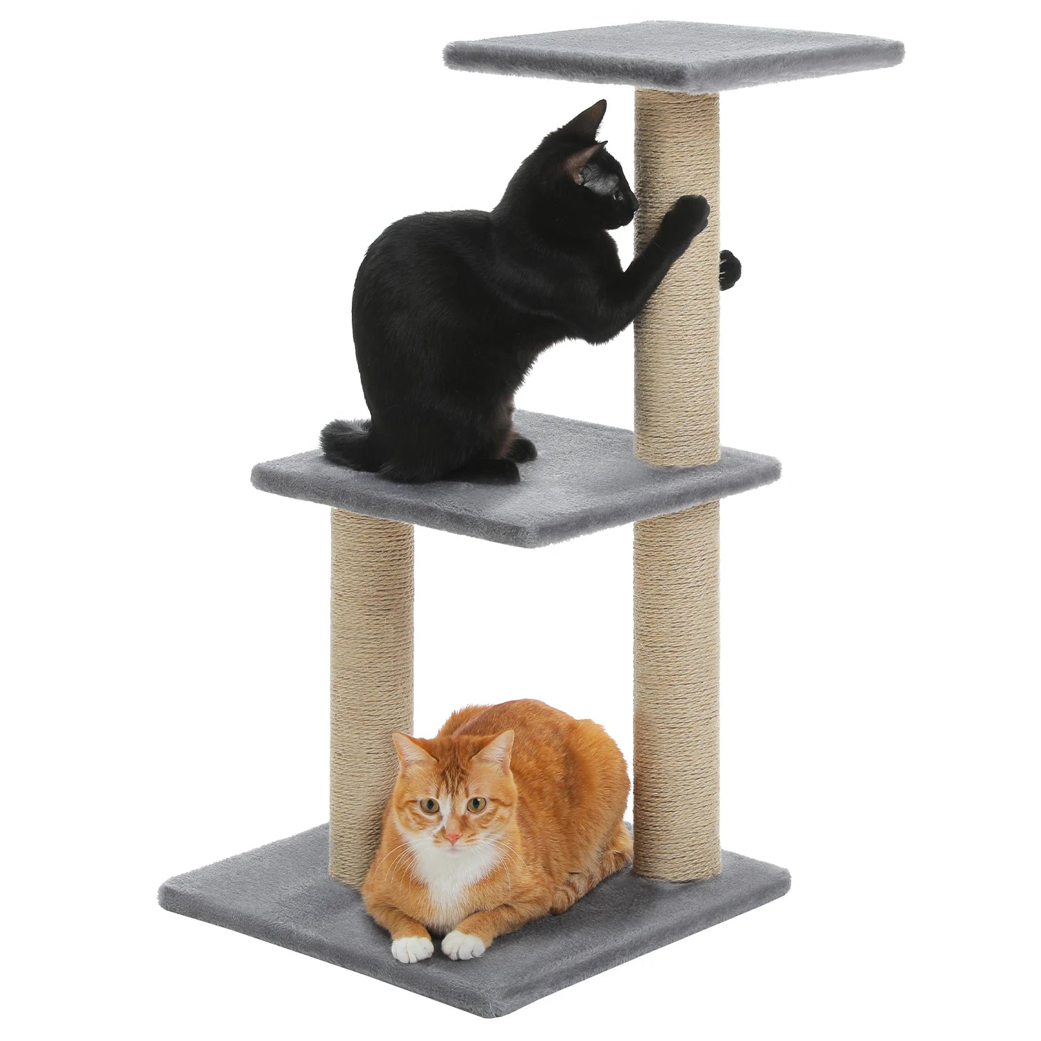 Petit arbre à chat 73 cm avec griffoirs en sisal et plateformes de jeu – CozyTree