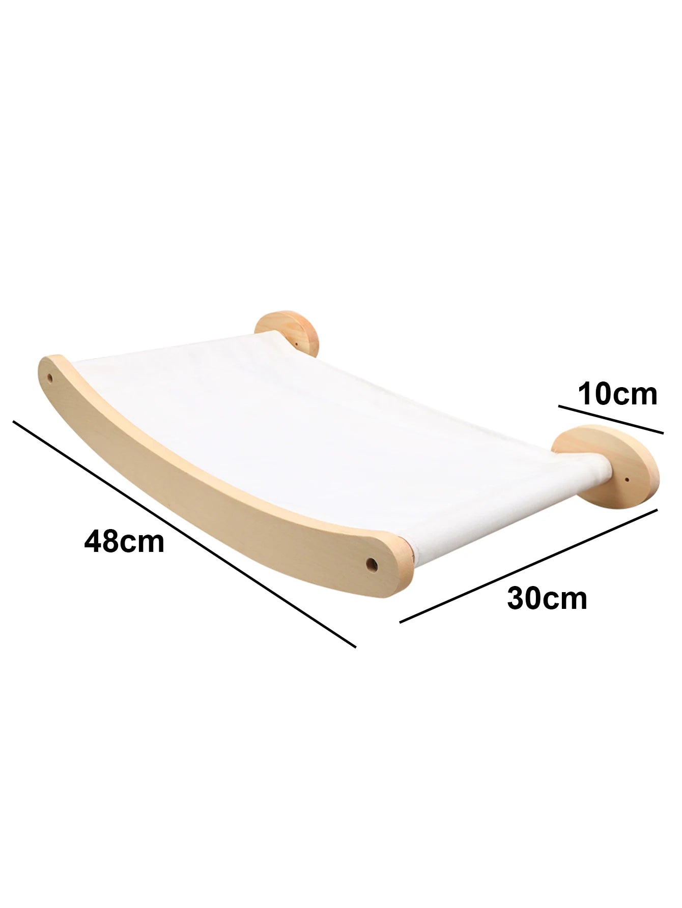 Hamac mural pour chat en bois et toile – couchage suspendu design
