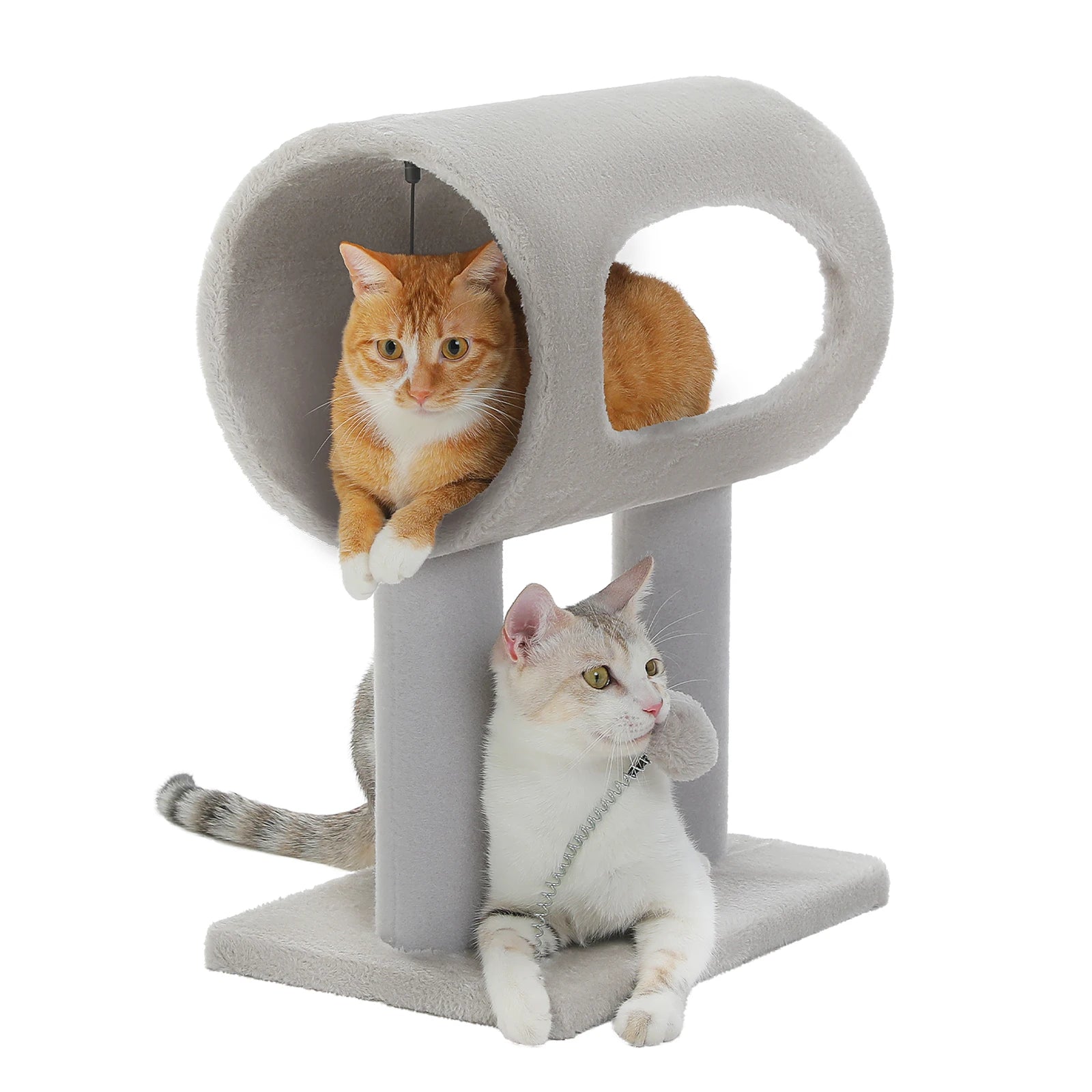 Arbre à chat compact 53 cm avec tunnel et balle suspendue
